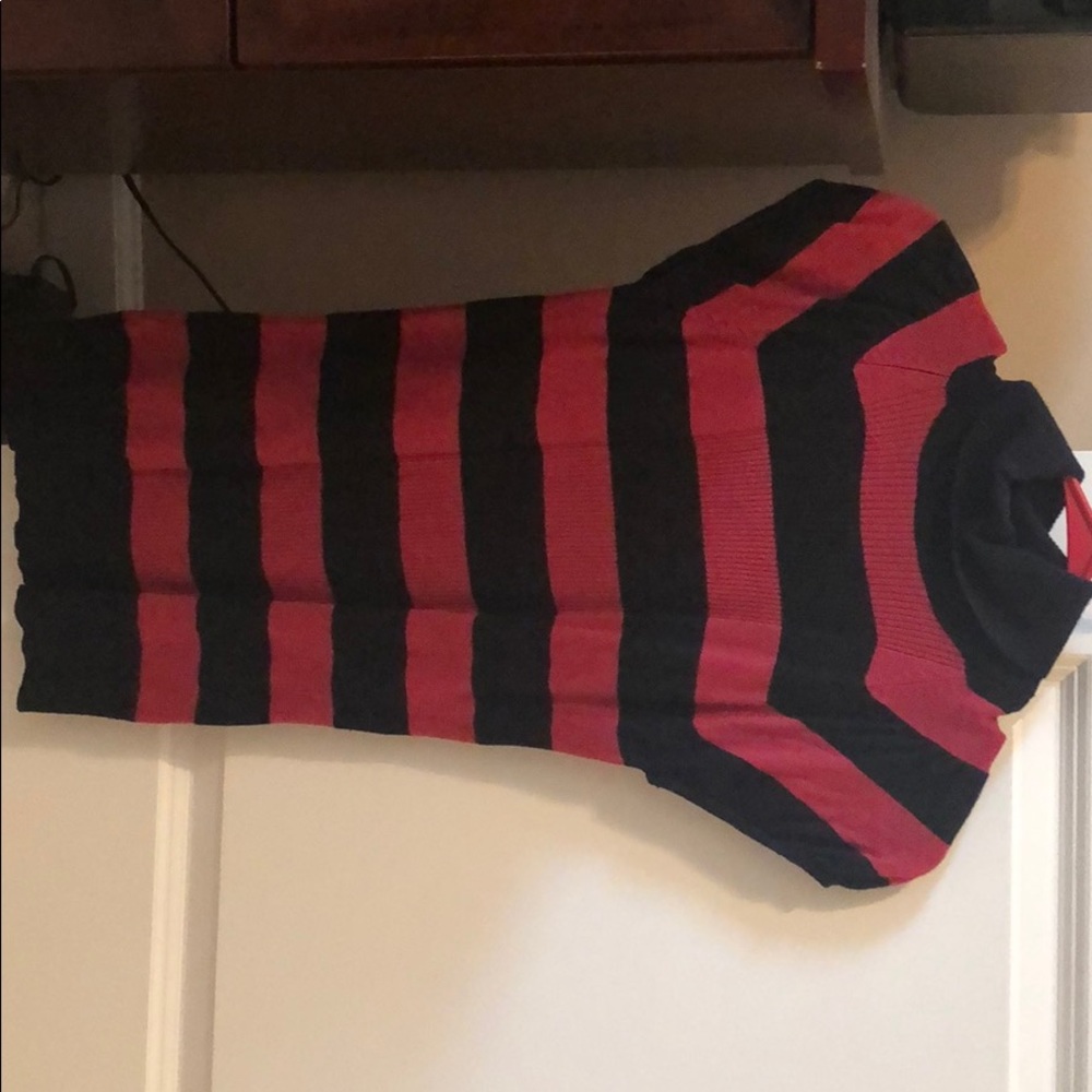 Cap sleeve sweater. Worn but in good shape.